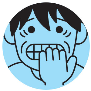Icon of nervous person